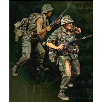 1:35 Reçine Modeli Askerler 2 ABD Askerleri Konuşlu İhtiyacı Manuel Boyama Modeli Montaj Kiti