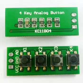 10 ADET KC11C04 AD Klavye Simüle Dört Anahtar Modülü Analog Düğme Arduino UNO için MEGA2560 Sensörü genişletme kartı