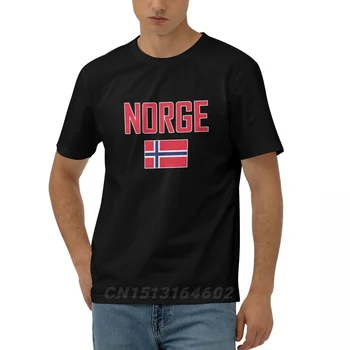 100 % Pamuk Norveç Bayrağı Mektup Tasarımı İle Kısa Kollu T Shirt Erkek Kadın Unisex Giyim T-Shirt Tees 5XL