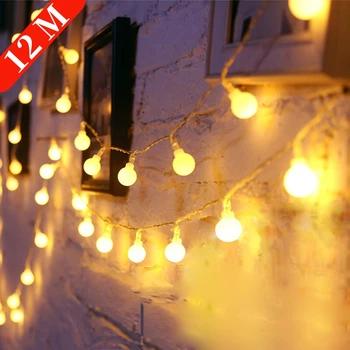 12M USB / Pil LED toplu süs ışıkları Su Geçirmez açık hava aydınlatması Noel Tatili Düğün Parti Peri Dize İşıklar Dekorasyon