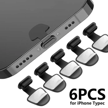 2/4/6 adet Tip C Portu Toz Fişi Silikon USB şarj Portu Koruyucu Kapak iPhone Xiaomi Samsung ıOS Android için Toz Fişleri