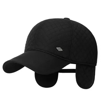 2023 Yeni Kış Sıcak Beyzbol Kapaklar Erkekler İçin Peluş Kalınlaşmış Soğuğa Dayanıklı Earmuffs Şapkalar erkek Kap bisikletçi şapkası Golf Kap Snapback Kap