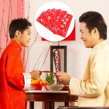 24/30/60 Adet Kırmızı Zarf Yeni Yıl Yılı Kaplan Şenlikli Para hediye keseleri Çin Hongbao Şanslı