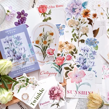 30 Sheets / Set Çiçek Mektup Dönemi Serisi Kartpostal Alien Bitkiler Ve Çiçekler Tebrik Mesaj Kartları doğum günü hediyesi Kartı