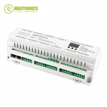 32 Kanal Sabit Voltaj LED dekoder kontrolörü BC-632-DIN DMX512/8bit / 16bit RJ45 Bağlantı RGB / RGBW RGB LED Şerit ışık