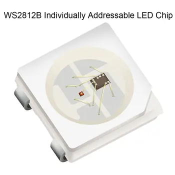 5-1000 ADET WS2812B WS2812 Ayrı Ayrı Adreslenebilir LED Çip SMD 5050 RGB Dahili WS2811 IC Piksel Çip Siyah / Beyaz DC5V