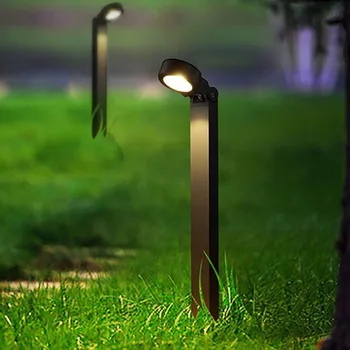 60/80CM 10W LED bahçe spot açık alüminyum peyzaj çim lambası Modern avlu Villa yol direkleri ışık