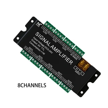 8 kanal Led sinyal amplifikatörü SPI TTL sinyalleri synchronizer LED Kontrol Dimmer İçin WS2812B WS2811 WS2815 led ışıkları DC5-24V