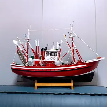 Ahşap Simüle Yelkenli Modeli Süsler Hediyeler Bitmiş Gemi Modeli Süslemeleri Simüle Balıkçı Teknesi Modeli El Sanatları