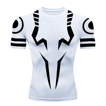 Anime Jujutsu Kaisen 3D Baskılı erkek gömleği Spor spor tişört Üst