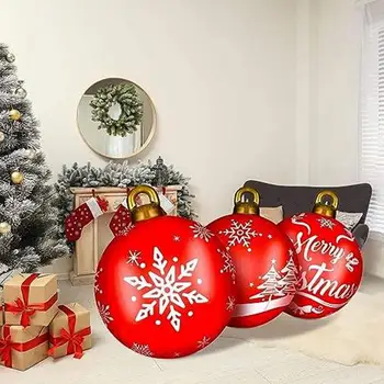 Açık Noel Şişme Topları Noel Ağacı Dekorasyon Oyuncak Topları Açık Şenlikli Dekorasyon Noel Dekorasyon