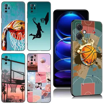 Basketbol Sepeti Spor Telefon kılıfı Xiaomi Redmi İçin Not 10 11 11S 12 4G 8 9 11E 11T Pro Artı 10T 5G 8T 9S 10S 12S Siyah Kapak