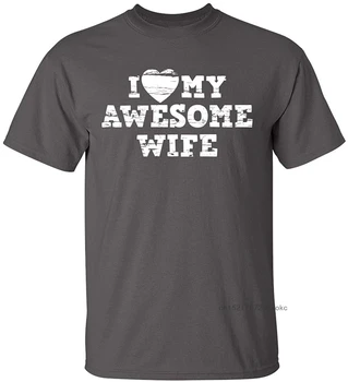 Başar Karımı Seviyorum T-shirt %100 % Pamuk Erkekler Tshirt Yetişkin Mizah Grafik Tops & Tees Koca Komik T Shirt