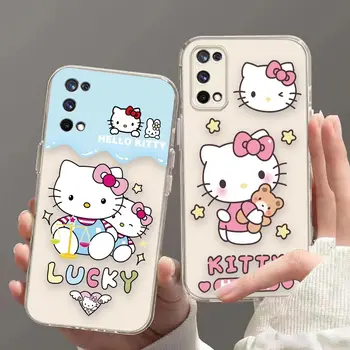 Bebek Hello Kitty Karikatür Temizle Coque Vaka OPPO Realme İçin 10 9 9İ 8 8İ 7 7İ 6 5 3 Narzo 50 Pro Artı Başbakan Silikon Kapak Funda