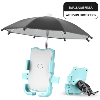 Bisiklet Motosiklet Elektrikli Araç Taşınabilir Cep telefon tutucu Quakeproof Güneş Koruma Gölgeleme Küçük Mini Telefon Şemsiye