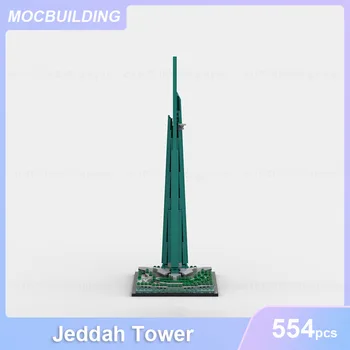 Cidde Kulesi Mimari Modeli MOC Yapı Taşları Ekran DIY Tuğla Eğitici Yaratıcı Koleksiyonu Oyuncak Hediyeler 554 ADET