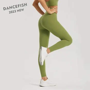 DANCEFİSH 2023 Kadın Konfor Sıkı Pantolon Bir Boyut Olmayan Yapma Ayak Portu Düşük Yoğunluklu Günlük Yürüyüş Pilates Koşu Yoga Tayt