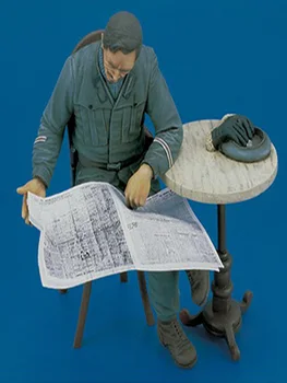 Demonte 1/16 antik memuru adam dahil masası (HARİTA YOK ) Reçine şekil minyatür model kitleri Boyasız
