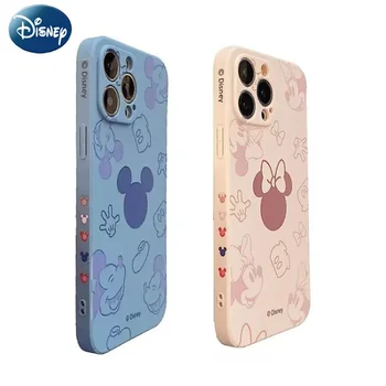 Disney Mickey Mouse Anime telefon kılıfı için İPhone14Pro 12 13 Pro MAX 13 Mini 8 Artı X XR XS MAX SE 2020 Yumuşak Silikon Funda Arka