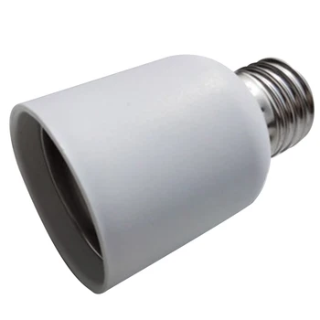 E27 To E40 Plastik Vida Tabanı Ev Ampul İsıya Dayanıklı Beyaz Adaptör Orta ışık Yanmaz Hafif Lamba Tutucu Dönüştürücü