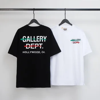 GALERİ BÖLÜMÜ Yaz yeni moda kısa kollu erkek hip-hop sokak pamuk kısa kollu spor rahat mektup T-shirt