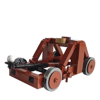 Gobricks MOC-107421 Ortaçağ Mimarisi Kale Mancınık Araç Kuşatma Makinesi Yapı Taşları Modeli Tuğla Oyuncaklar çocuklar Hediye