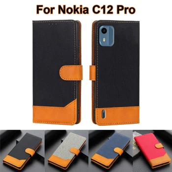 Iş Flip Case Nokia C12 Pro фезол Cüzdan Deri Telefon Çapa Kapak Estuche De Celualr Nokia C12 Artı C12 6.3 