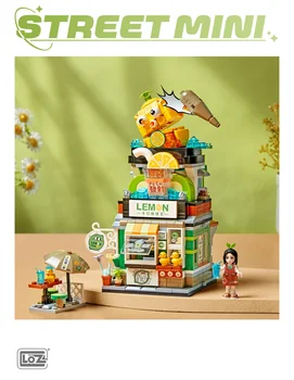 Kapalı Peyzaj Ev Japon Katlanır Sokak Görünümü Blok Gıda Dükkanı Montaj Yapı Modeli Erkek ve Kadın Bulmaca doğum günü hediyesi