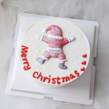 Kek Dekorasyon Malzemeleri Yumuşak Plastik Noel Baba Yalan Kar Kek Topper Merry Christmas Cupcake Baca Kek İşareti