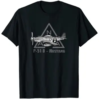 Kuzey Amerika P-51 Mustang Askeri Savaş Uçağı WW2 kısa kollu t-shirt Rahat %100 % Pamuk O-Boyun yazlık gömlek