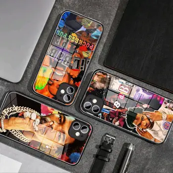 Lil Bebek rapçi şarkıcı serin çocuk telefon kılıfı Temperli Cam iPhone13 12 11 Pro XR XS MAX 8X7 6S Artı SE 2020 13 Mini kılıf