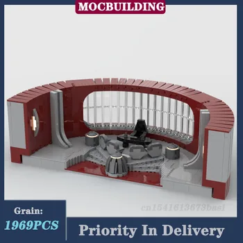 MOC Uzay Savaşları Konferans Odası Ofis Modeli Yapı Taşı Montaj Yapı Koleksiyonu Oyuncak Hediyeler