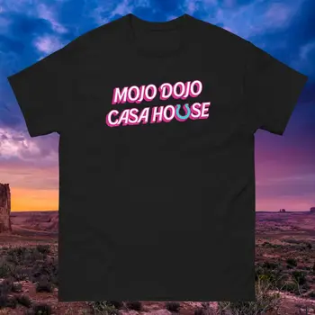 Mojo Dojo Casa Ev T-Shirt Film Barbenheimer Siyah Unisex Erkekler Kadınlar Premium Üst Yaz Kısa Kollu Artı Boyutu Fit Pembe Pamuk
