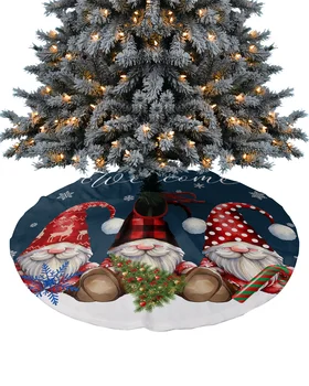 Noel Kar Tanesi Gnome Noel Ağacı Etek Noel Süslemeleri Ev Malzemeleri için Noel Ağacı Etekler Taban Kapağı
