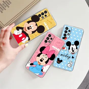 Sevimli Disney Mickey Minnie Kılıf Samsung Galaxy A52 A53 A12 A51 A32 A71 A13 A54 A22 A21s A23 A31 A72 A11 A02 A50 Telefon Kapak