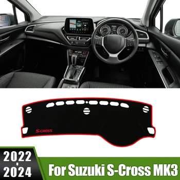 Suzuki S-cross için MK3 2022 2023 2024 Araba Dashboard Kapak Önlemek ışıklı çerçeve Güneş Gölge Paspaslar Gösterge Paneli Kaymaz Aksesuarları