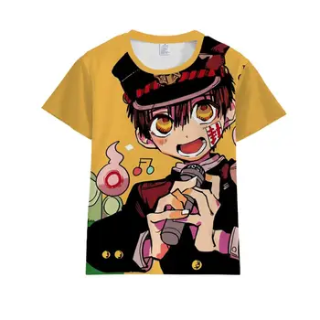 T shirt Tuvalet bağlı Jibaku Shounen Hanako-kun Hanako kun Cosplay T-Shirt yaz gömlek Kısa Kollu Üstleri Erkekler Tees