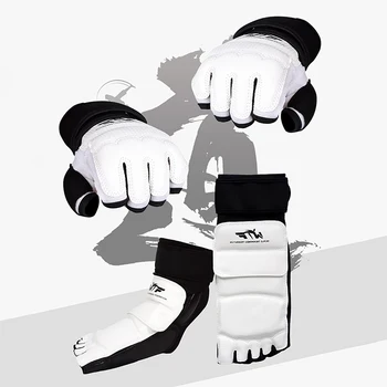 Taekwondo Deri Ayak Eldiven Müsabakaların Karate Ayak Bileği Koruyucu Güvenlik Dişli Boks Dövüş Sanatları Ayak Koruma Çorap Yetişkin Çocuk