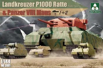 Takom 3001 1/144 Scale Landkreuzer P1000 Ratte & Panzer VIII Maus Model
 Kit