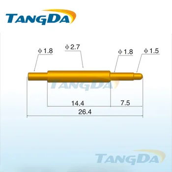 Tangda pogo pinli konnektör DHL / EMS D2.7*26.4 mm 3A akım Kontak yayı iğne Cihazı test probu kaynak
