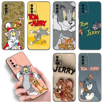 Tom Ve Jerry xiaomi için telefon kılıfı Redmi Not 5 6 7 K40 K60 Pro 7A 8A 9A 9C 9i 9T 10A 10C 12C A1 A2 Artı Siyah Silikon Kapak
