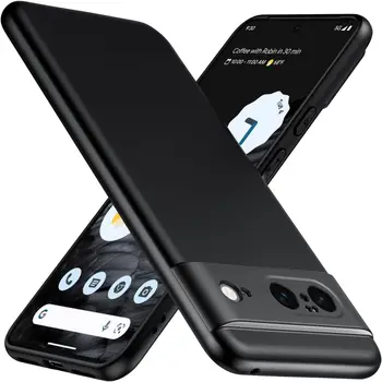 Ultra ince siyah mat yumuşak TPU geri telefon kılıfı için Google piksel 8 8A Pro 7 7A 6A 6