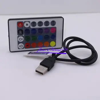 USB RGB Denetleyici 5 V 24 V 24 Tuşları IR Uzaktan Kumanda Led Dimmer için 5 V RGB Led