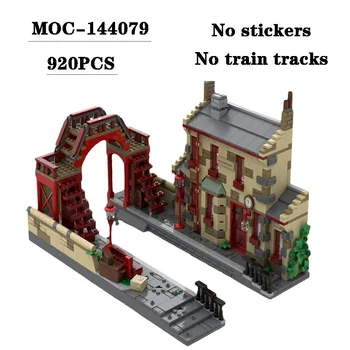 Yapı Taşı MOC-144079 Tren İstasyonu Oyuncak Modeli Yetişkin ve çocuk Bulmaca Eğitim Doğum Günü Noel Oyuncak Hediye Dekorasyon