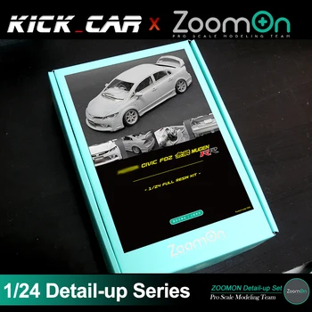 ZoomOn Z002 1/24 Model Araç Civic FD2 Mugen RR (Yeni sürüm) Detay seti Model otomobil araç Paketi El Yapımı Sanat