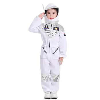 Çocuklar Astronot Kostüm Uzay Takım Elbise Macera Tulum Çocuklar Cadılar Bayramı Cosplay Kostüm Eldiven Çocuklar için Yeni Yıl Hediye
