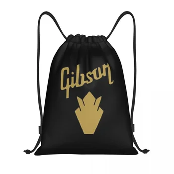 Özel 1894 Gibsons İpli Çanta Eğitim Yoga Sırt Çantaları Erkekler Kadınlar için Müzik Spor Salonu Sackpack