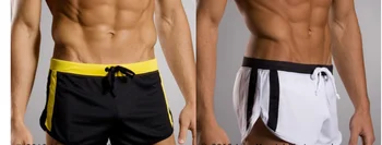 Ücretsiz Kargo Yoga Pantolon Erkekler İçin Şort Spor Koşu Pamuk Ter Absorbe Özgürce Nefes Kontrast renk