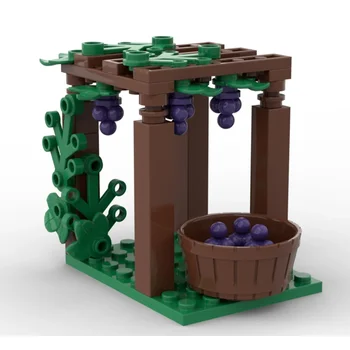 Üzüm Kafes Bitki Ağacı Şehir Tuğla MOC Yaratıcı Monte Renkli Çam Taban Plakası ile Bitkiler Modeli Yapı Taşları Ağaç Oyuncaklar